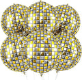 6pcs 22 Inch Gold Disco Ball Balloons, 4d Large Foil Aluminum Balloon by Paready