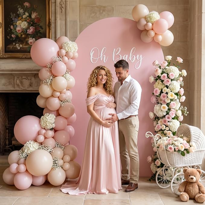 7.2FT Arch Backdrop Stand, Metal Gold Wedding Arch Frame, Balloon Arch Stand - Image 6