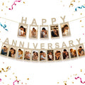Champagne Gold Happy Anniversary Banner by Unknown