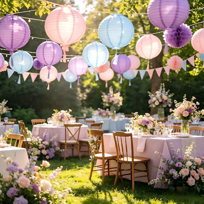 ZOOYOO 10Pcs Paper Lanterns, Baby Shower, Theme Party Garden Home Decor - Image 3