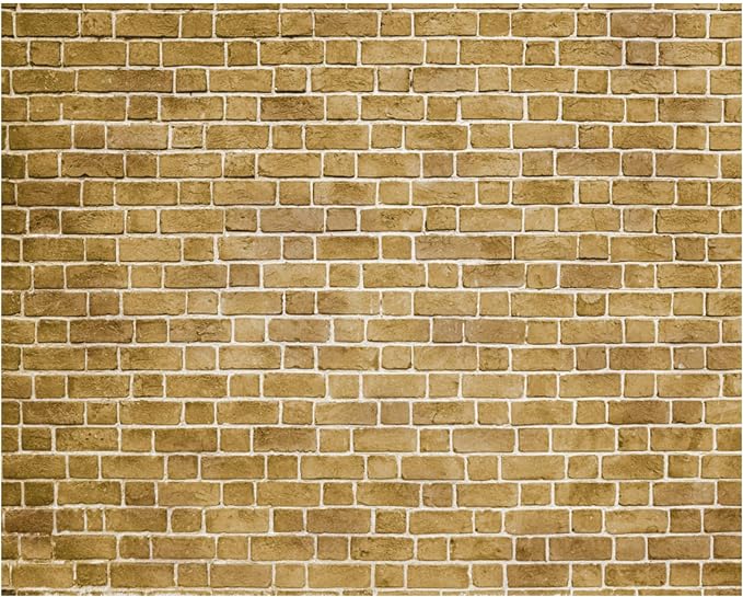 VitalCozy 10x8 ft Yellow Brick Wall Backdrop Fabric Brick Photo Background | by VitalCozy