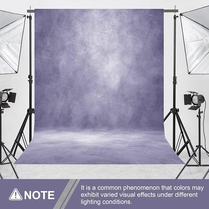 Abstract Photography Backdrop for Photoshoot 8x10ft, Light Purple, No Stand | - Image 5