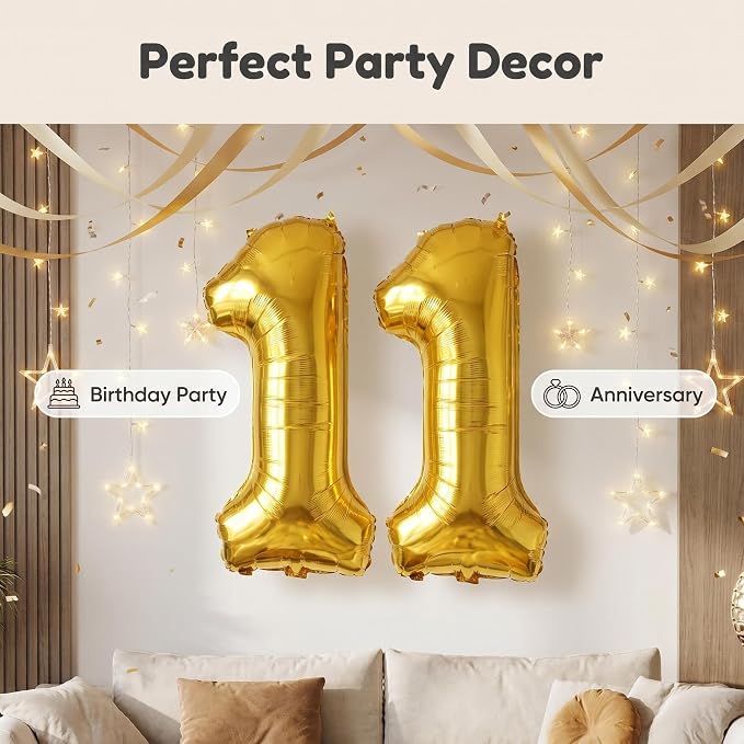 YPSelected 32 Inch Large Foil Helium Number Balloon Birthday Wedding Party 0-9 - Image 6