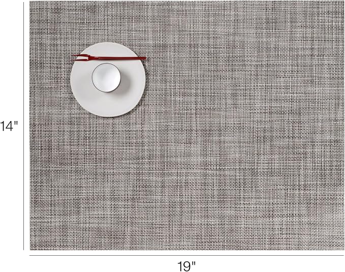 Chilewich Mini Basketweave Placemats, Woven Rectangle Placemats Set of 4 | Easy - Image 2