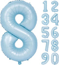 40 Inch Blue Number 8 Foil Balloon Light Blue Digital 8 Helium Balloon | by YOIOZAIZAI