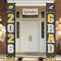 OLANRUN 2026 Graduation Decorations, Graduation Banner Black Class of 2026 by OLANRUN