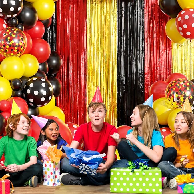 Red Yellow Black Balloon Arch Garland Kit Birthday Party Decorations | Red - Image 6
