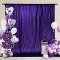 PartyDelight Purple Sequin Backdrop 6x6ft Sparkly Photo Curtain | 4 Inch Rod by PartyDelight
