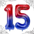 40 Inch Spider Theme Number Foil Balloons, Large Number 15 Balloons by TNCDJKPA