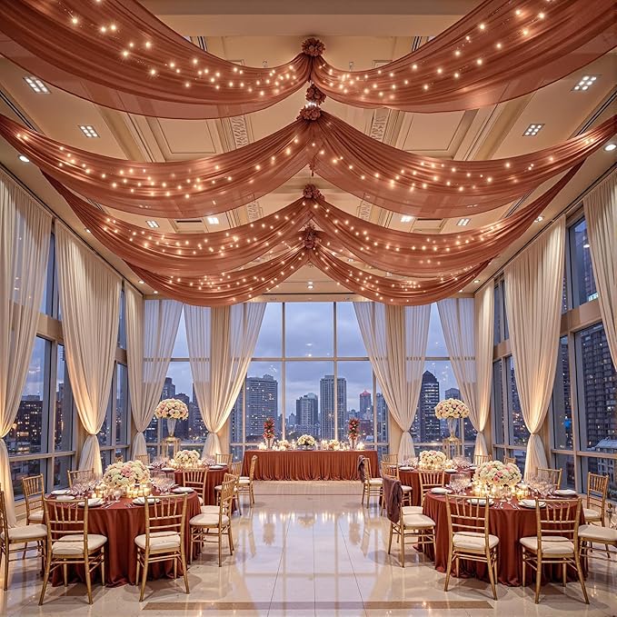 6 Panels Terracotta Ceiling Curtains - Image 7