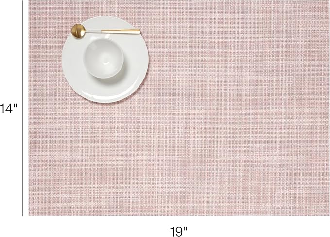 Chilewich Mini Basketweave Placemats, Woven Rectangle Placemats Set of 4 | Easy - Image 2