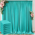 10 ft x 30 ft Wrinkle Free Turquoise Backdrop Curtain by Outpain