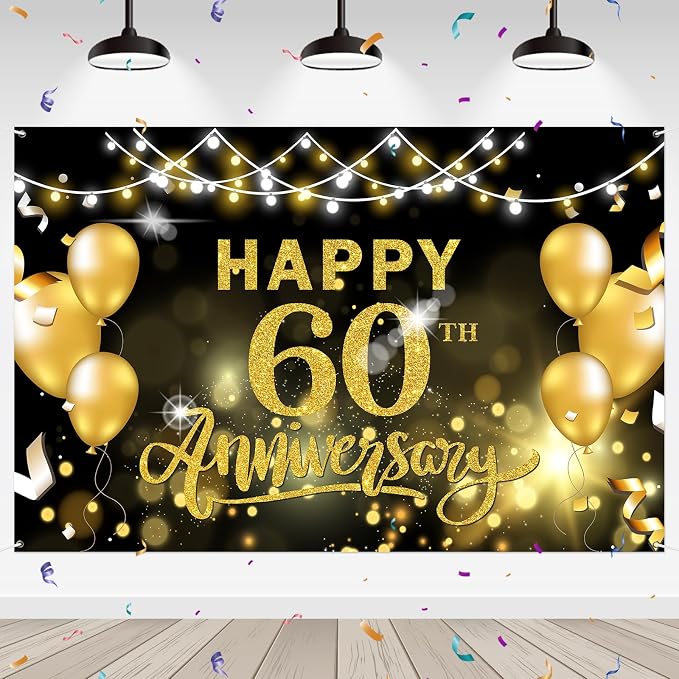 WeBenison Happy 30th Anniversary Backdrop 60th Wedding Anniversary Photography by WeBenison