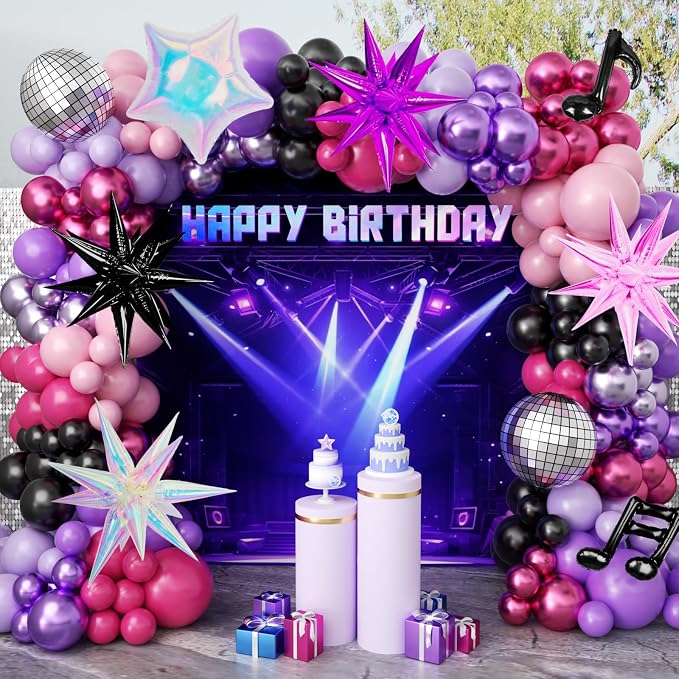 JOGAMS 175Pcs Dark Night Kpop Balloons Arch Kit by JOGAMS