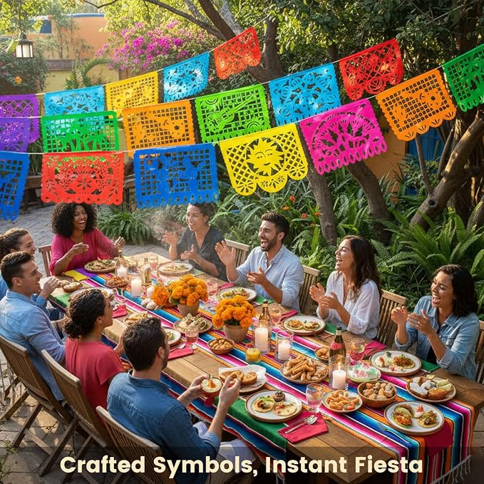 DOMESTAR 5 Packs 90 FT Mexican Party Decorations, Fiesta Party Banners | Papel - Image 6