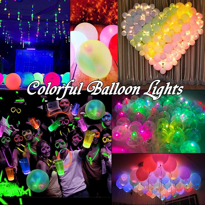 100pcs Warm White LED Balloon Light, Round Led Flash Ball Lamp - Image 5