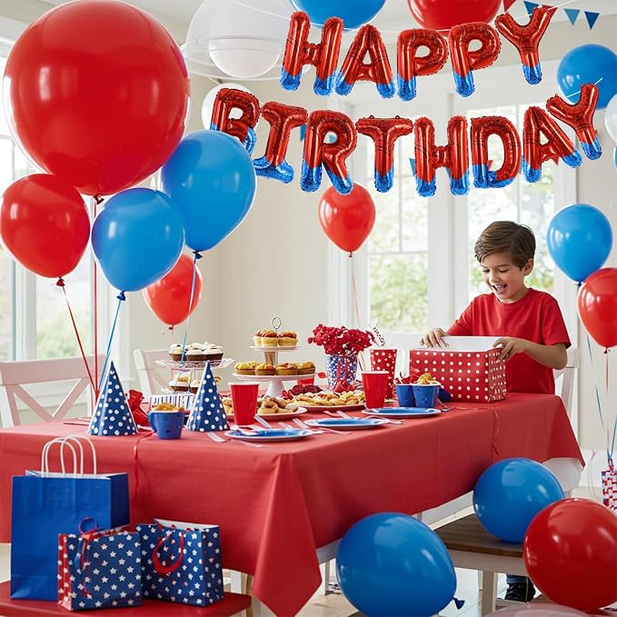 Vuzvuv Spider Theme Happy Birthday Balloon, Photography Background - Image 3