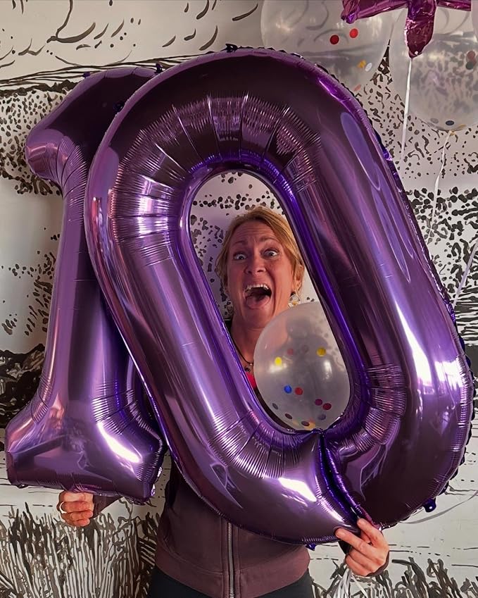 40 Inch Purple Number 6 Balloon Birthday Party Decorations - Image 8