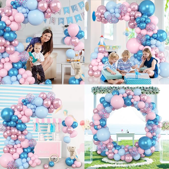 Amandir 153pcs Pink Blue Balloon Garland Arch Kit Different Sizes | 18 12 10 5 - Image 7