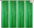 Sugargirl Grass Green Sequin Backdrop Curtain 4 Panels 2FTx8FT Glitter Grass by Sugargirl