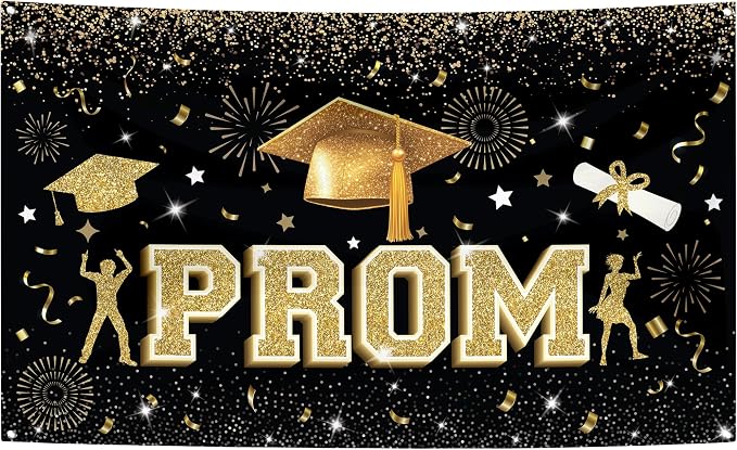 KatchOn Grad Party Prom Decorations 2026 Graduation Party Decorations | Black - Image 3