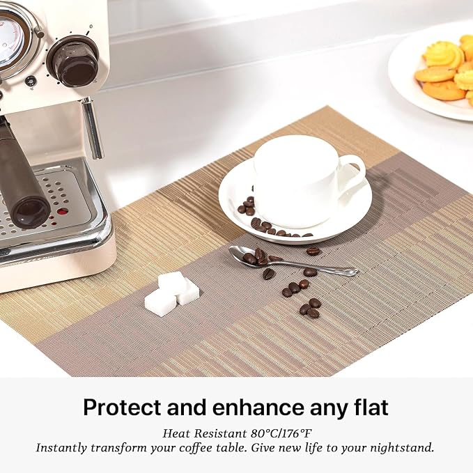 LEXMORE PlaceMats Set of 12 Vinyl/Plastic Woven Place Mats - Image 5