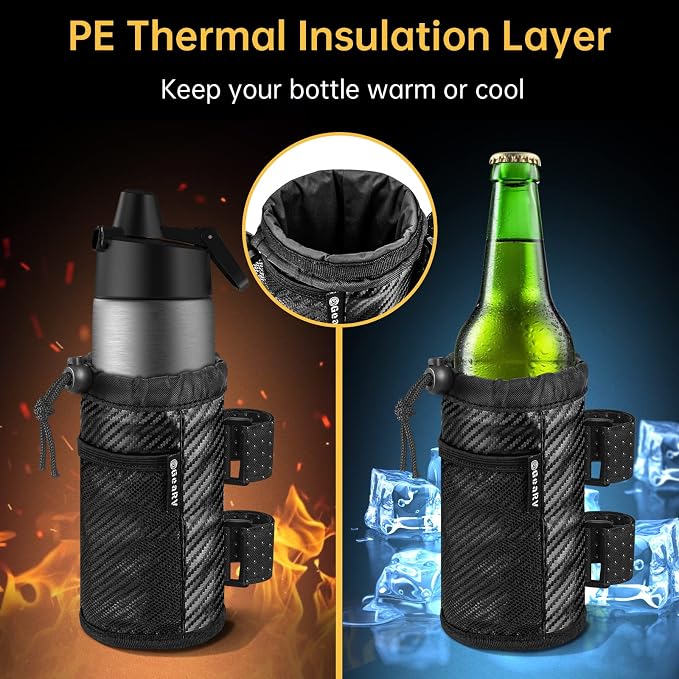 GEARV 2Pack Cup Holder for Bike, Scooter and Wheelchair, Water Bottle Holder - Image 6