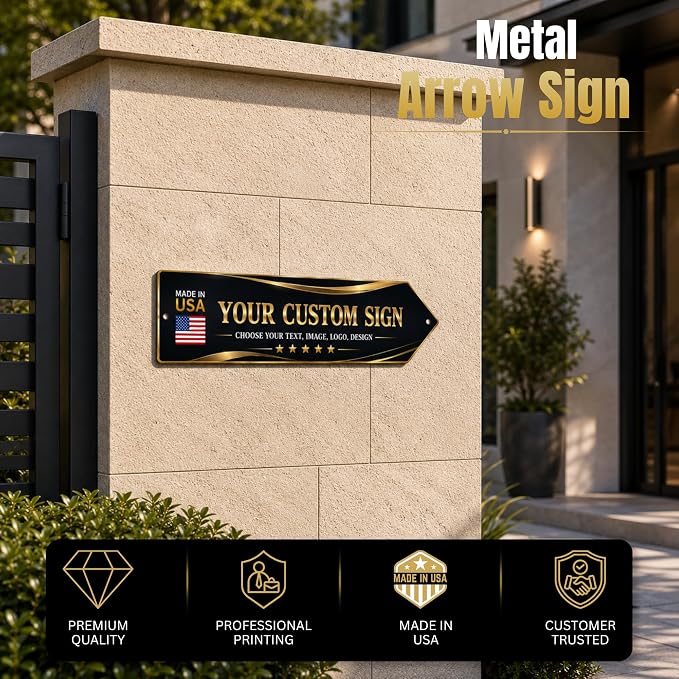Custom sign outdoor LEFT arrow sign by BCB | direction signs Printed in USA | - Image 2