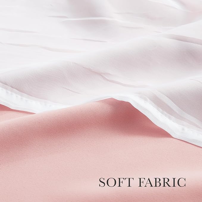 PONY DANCE Nursery Curtains Pink, 52 x 84 inches, Rose Blush, 2 Panels | - Image 3