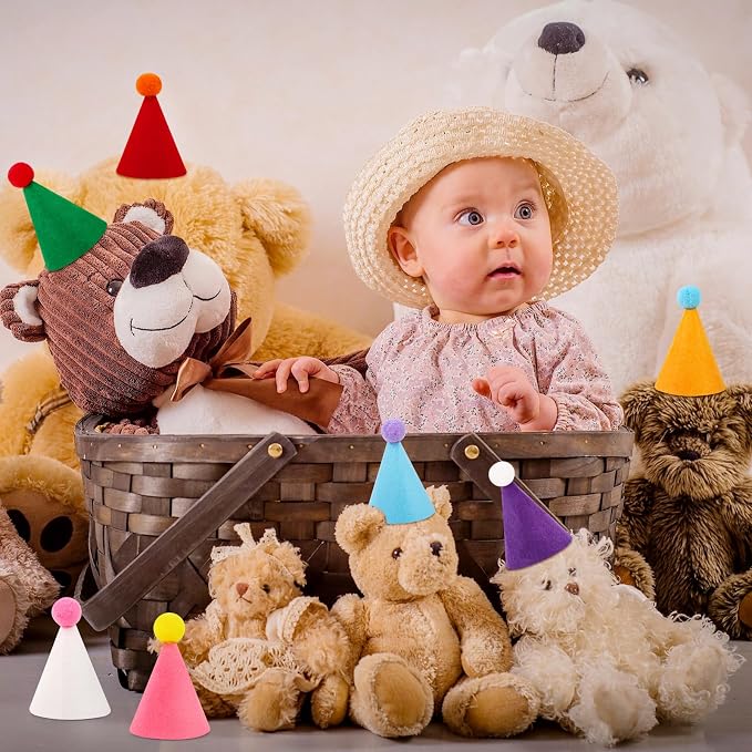 Hxezoc 10 Pcs Colorful Mini Party Hats - Image 3