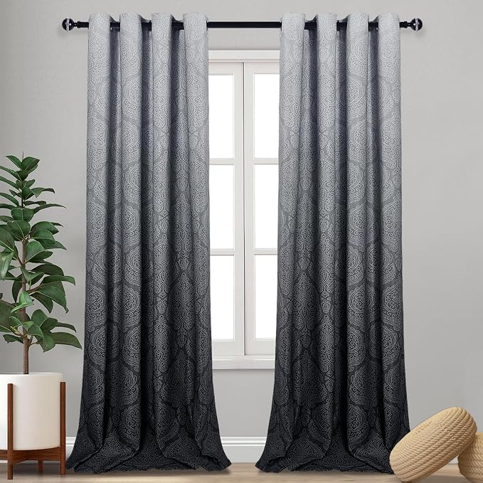 DWCN Black Room Darkening Curtains by DWCN