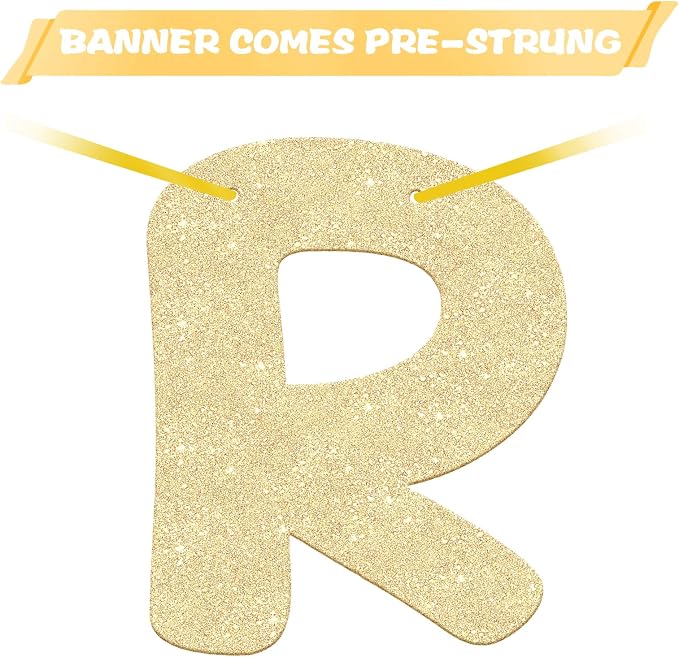 GAGAKU Pre Strung Congratulations Quitter Glitter Banner Funny Retirement - Image 3