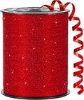 Red Curling Ribbon, 500 Yards, 1/5 Inch | Glitter, by CLUEWR