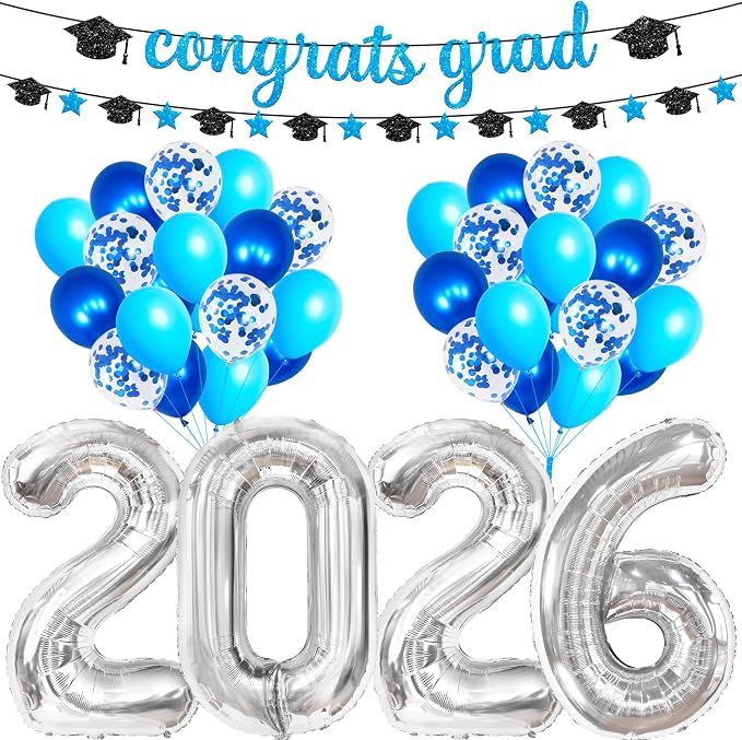 KatchOn Blue 2026 Graduation Party Decorations, graduation Balloons by KatchOn