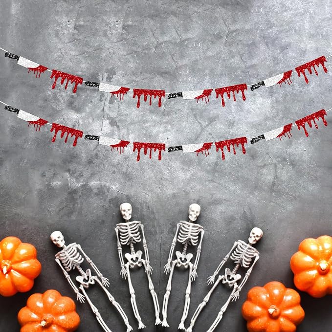 Glitter Knife Blood Drop Banner - Image 9
