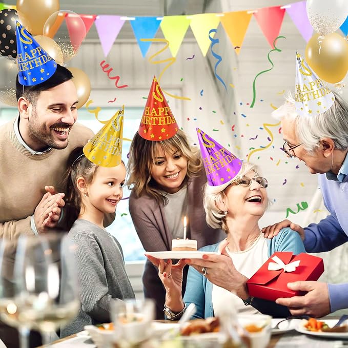 CANREVEL 12 PCS Party Hats for Adults and Kids, Party Headwear | Birthday - Image 4