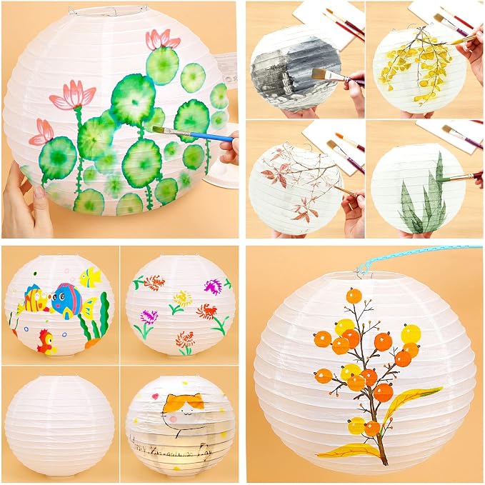 LIHAO 20PCS White Paper Lanterns - Image 6