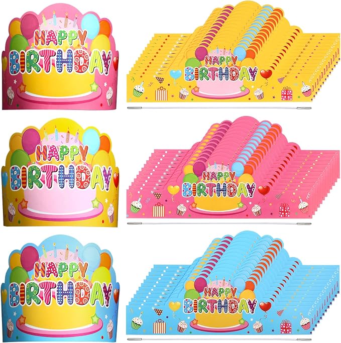 Yunsailing 36 Pcs Happy Birthday Crowns by Yunsailing