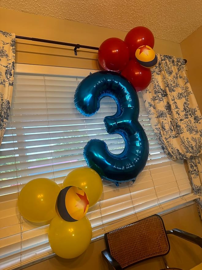 11 Balloon - Metallic Blue Birthday Number Balloons, 40 Inch Decorations | - Image 2