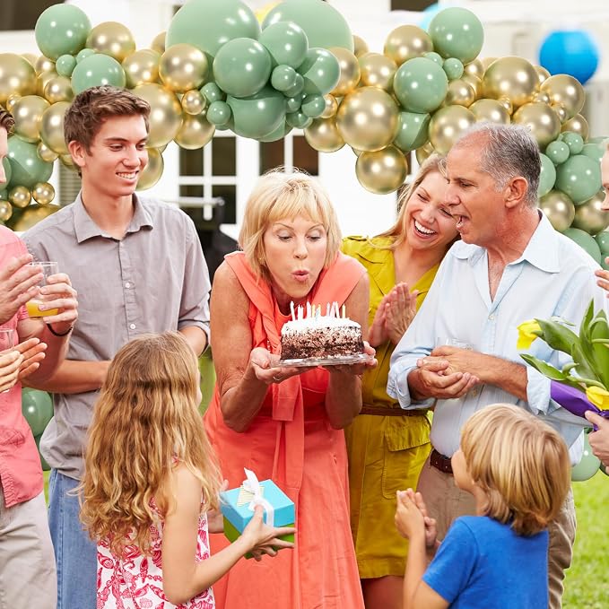 110pcs Sage Green and Metallic Balloons Garland Arch Kit, 18/12/10/5 Inch | - Image 7