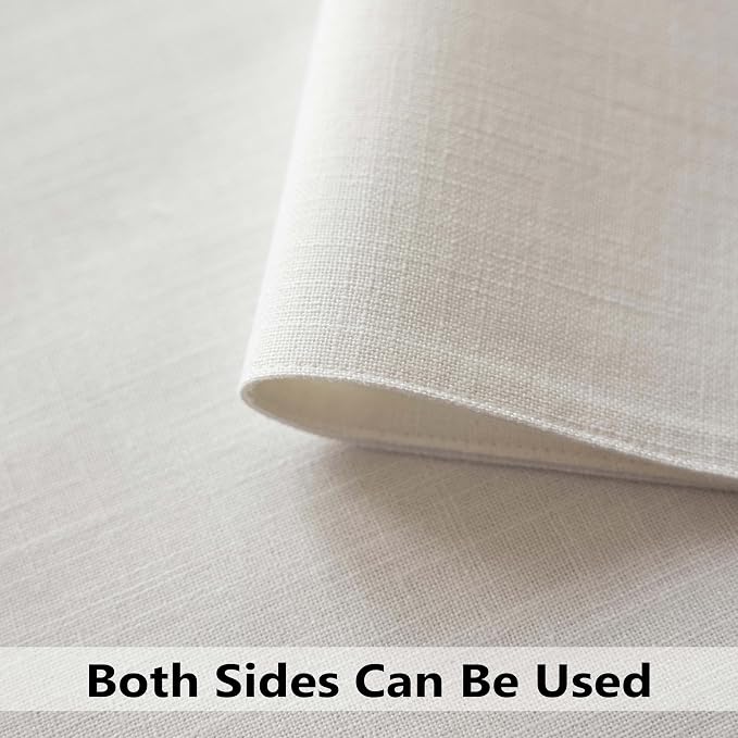 Demetex White Place Mats Set of 8 Washable Linen Placemats Heat Resistant - Image 4