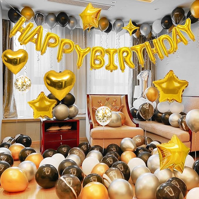 CANREVEL Happy Birthday Banner Decoration + 30pcs Star Balloons, - Image 5