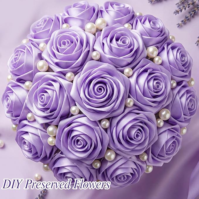 woric Lavender Satin Ribbon 1 1/2 Inch 50 Yards Light Purple Ribbon | Polyester - Image 4