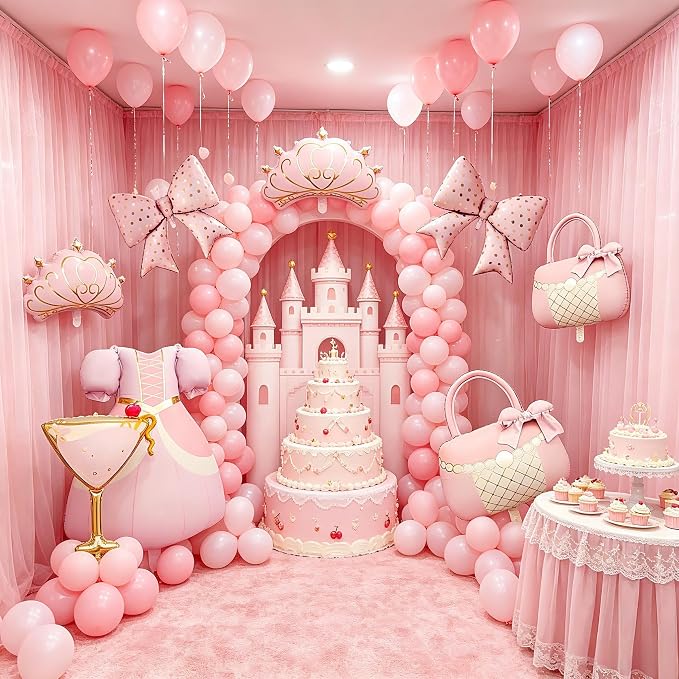 6PCS Princess Birthday Party Decorations-Princess Balloons - Image 4