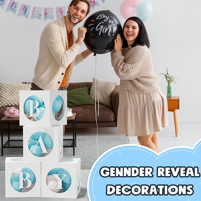 RYDDOY Baby Boxes with Letters for Baby Shower, Baby Shower Decorations Blocks - Image 7