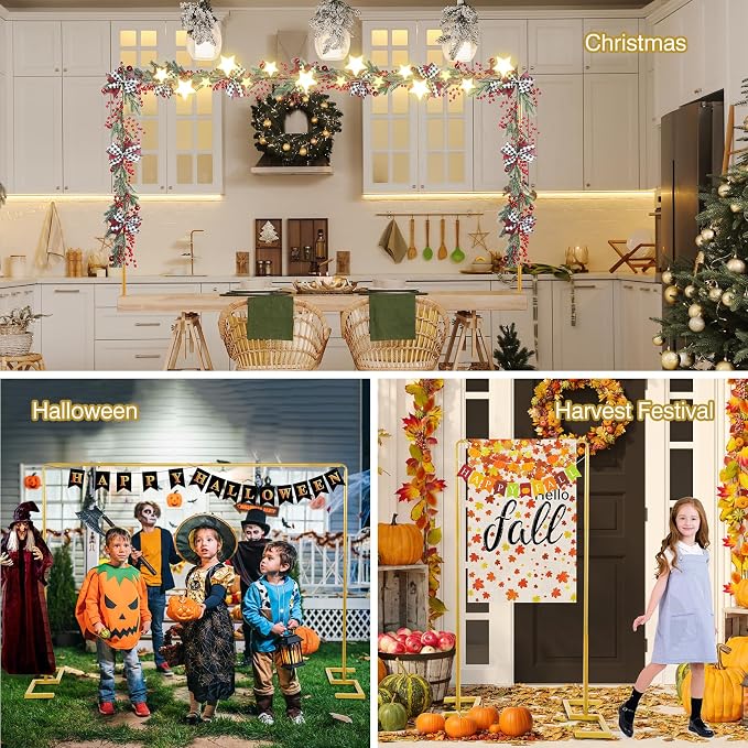 8.2 FT Wedding Arch Square Backdrop Stand Extra Clamps to Table Rod Frame | - Image 3
