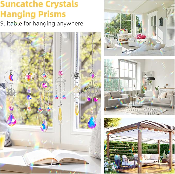 Sun Catchers 6Pieces Colorful Crystals Suncatcher - Image 2
