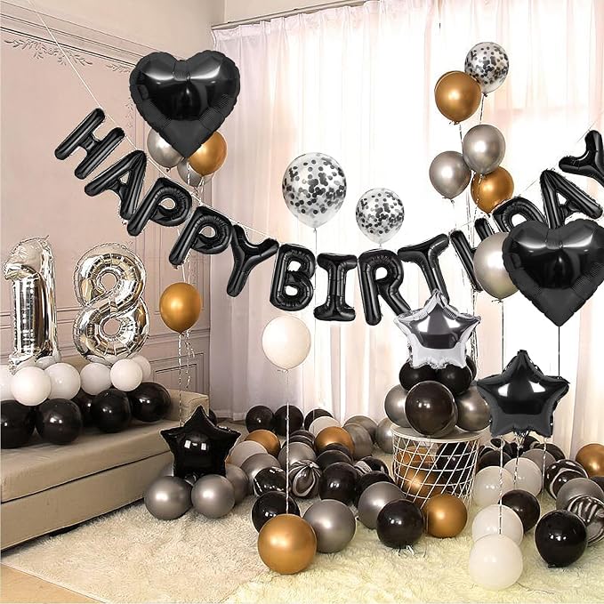 CANREVEL Happy Birthday Banner Decorations + 30pcs Star Balloons, - Image 5