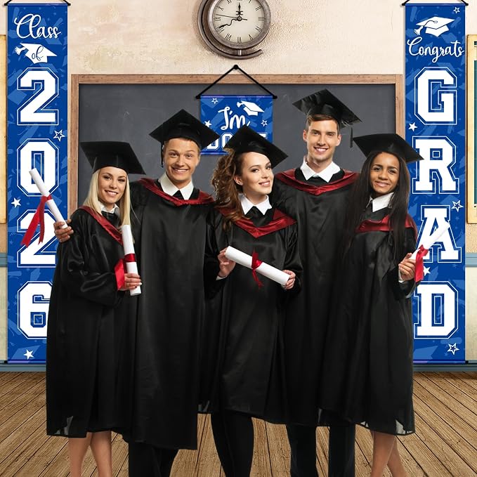 Moukeren 3 Pieces 2026 Graduation Party Decorations Graduation Porch Sign Class - Image 7