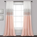 Lush Decor Night Sky Window Curtain Panel, Single 42"W x 84"L White & Blush by LushDecor
